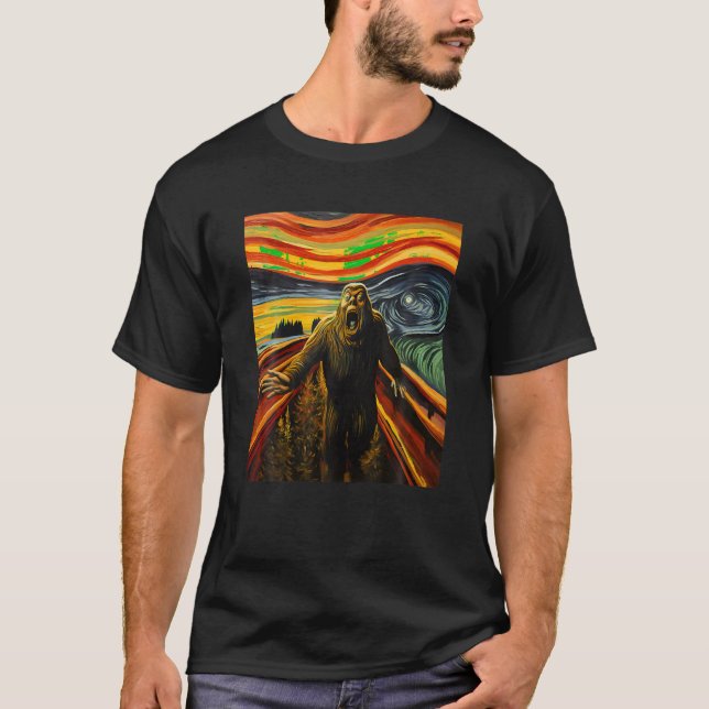 T-shirt Le cri Bigfoot Edvard Expressionism Munch Art (Devant)