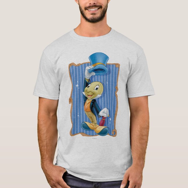 T-shirt Le Cricket Jiminy Levant Son Casquette (Devant)