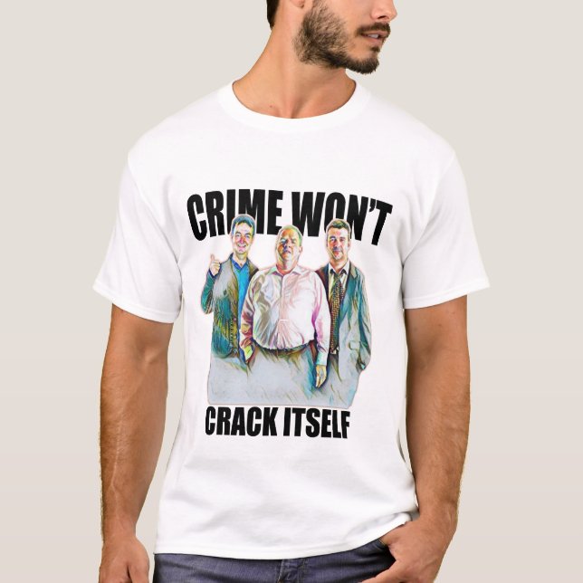 T-shirt LE CRIME NE S'ARRÊTERA PAS - portes débuts (Devant)