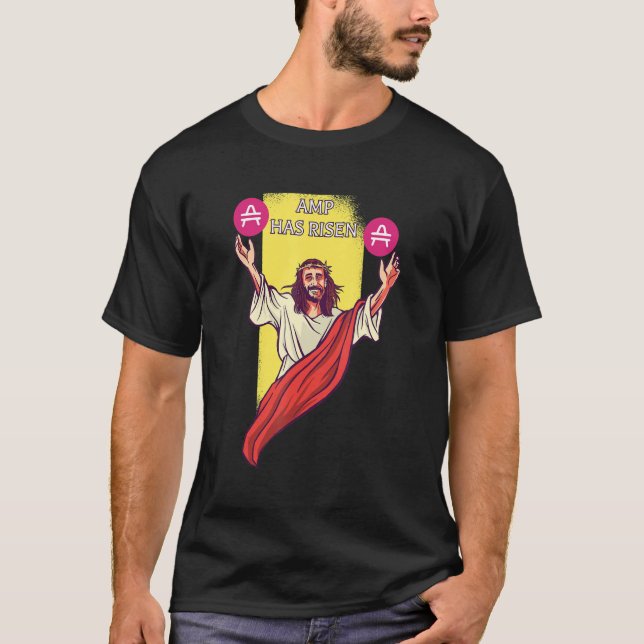 T-shirt Le Crypto Amp a augmenté Cryptomonnaie Jésus (Devant)