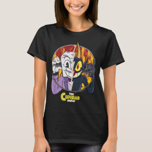 T-shirt Le Cuphead Show King Dice Et Le Diable Split Pos