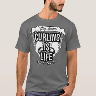 T-shirt Le curling est la vie créative de la typographie d