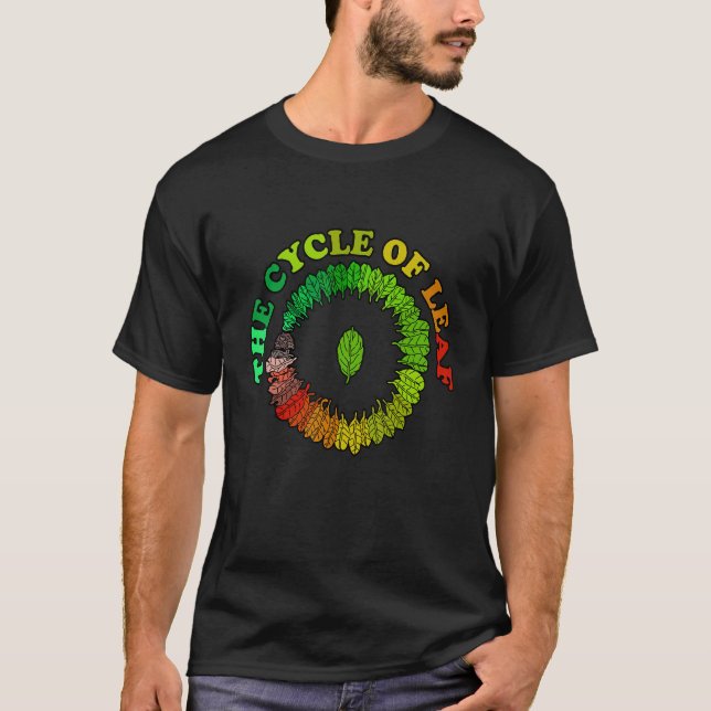 T-shirt Le Cycle Des Leaf Coloré Feuille Nature Loisirs (Devant)
