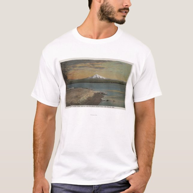 T-shirt Le Dalles, Orégon - le capot de Mt. de Colombie (Devant)