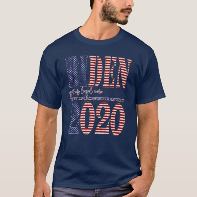 T-shirt Le démocrate Joe Biden 2020 a obtenu mon vote léga (Devant)