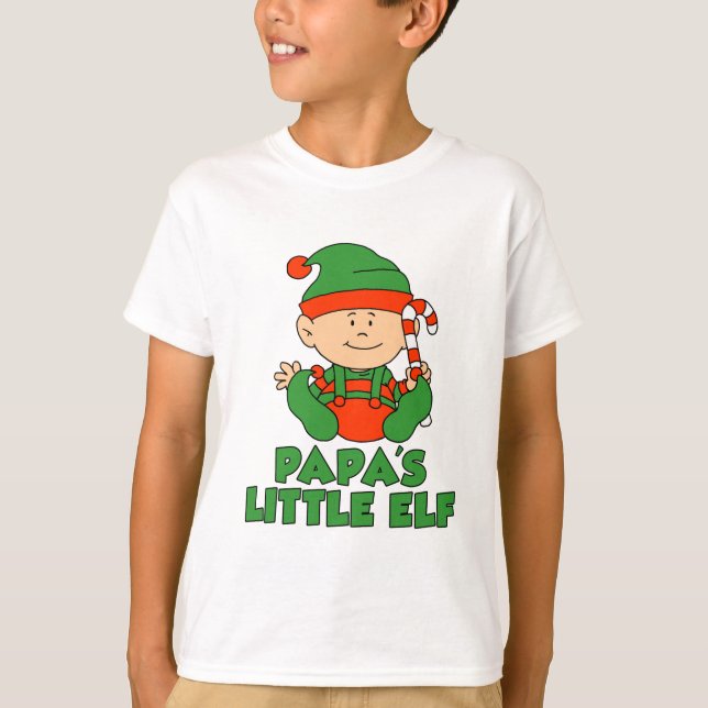 T-shirt Le dessin de Papa Elf Cute (Devant)
