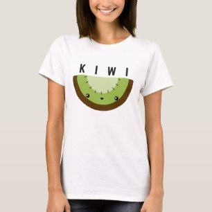 T-shirt Le dessus Slouchy des femmes du kiwi de Kawaii