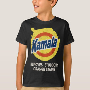 T-shirt Le détergent Kamala élimine les taches d'orange tê