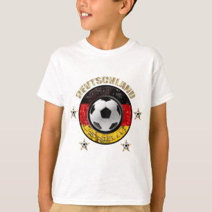 T-shirt Le Deutschland Fussball Flagge Vier Sterne
