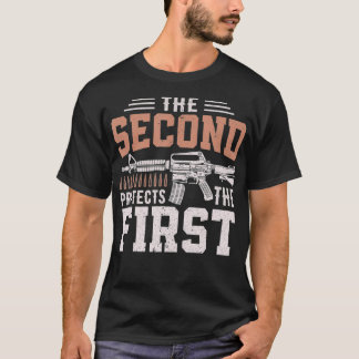 T-shirt Le deuxième amendement protège le premier amendeme