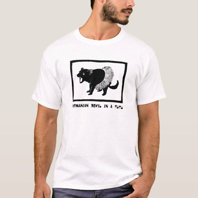T-shirt Le diable de Tasmanie dans un Tutu (Devant)