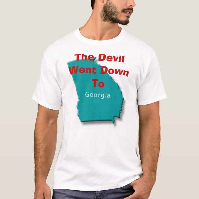 T-shirt Le diable est descendu à la Géorgie (Devant)