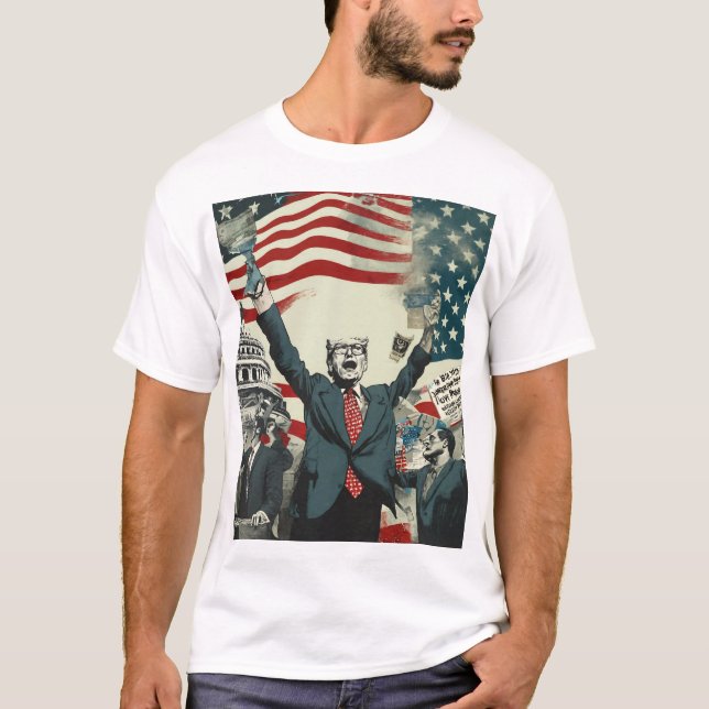 T-shirt Le dilemme de la démocratie : pouvoir, cupidité et (Devant)
