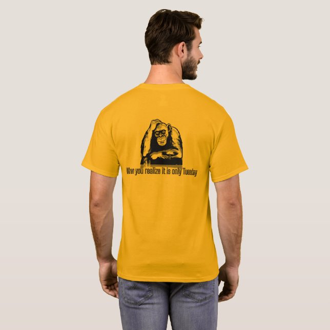 T-shirt Le dilemme du penseur profond (Dos entier)