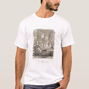 T-shirt Le dîner fin, 1781, gravé par I.S. Helman (17