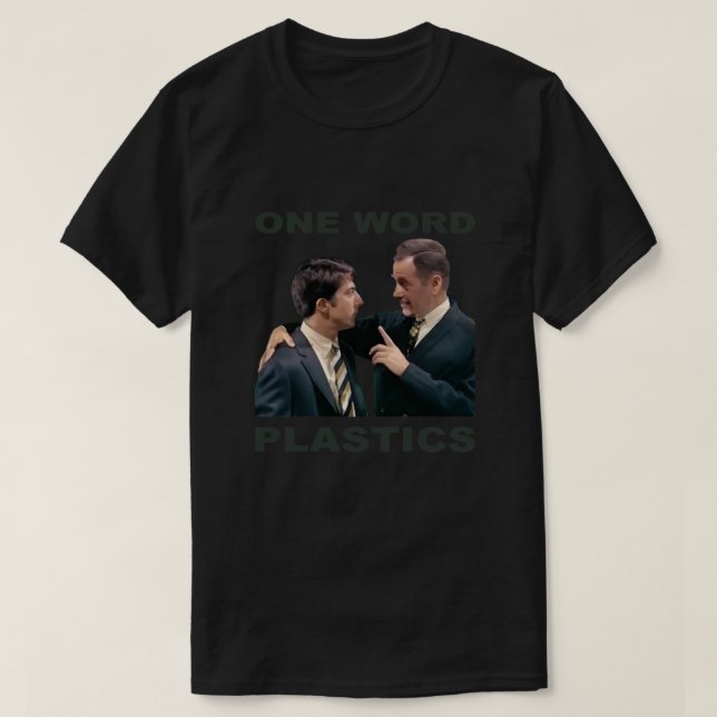 T-shirt Le Diplômé - Un Mot. Plastiques. -Couleur (Design devant)