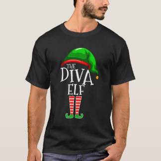 T-shirt Le Diva Elf Family Matching Group Cadeau de Noël