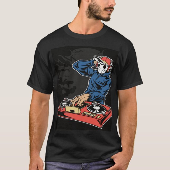 T-shirt Le DJ fantôme masqué (Devant)
