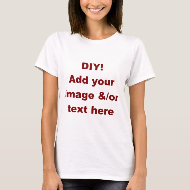 T-shirt Le do-it-yourself ajoutent votre propre article (Devant)