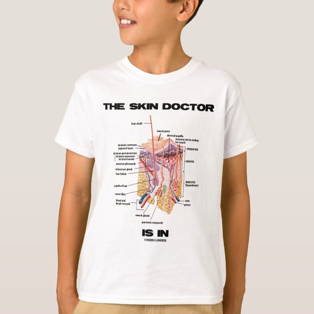 T-shirt Le docteur de peau est dans (l'attitude de (Devant)