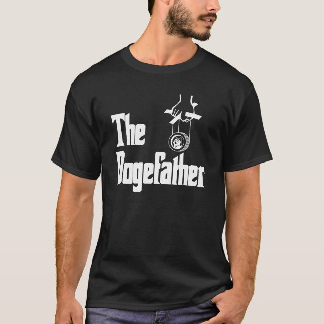 T-shirt Le Dogefather Crypto Doge À La Lune HODL Dogeco (Devant)