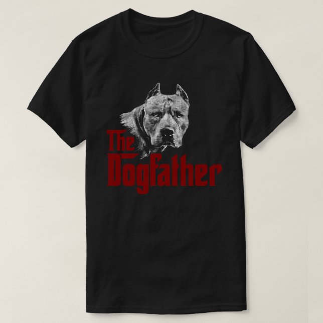 T-shirt Le DogFather - pitbull Terrier américain (Design devant)