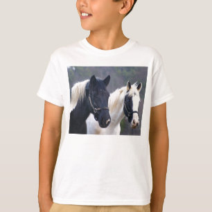 T-shirt Le double cheval badine la chemise
