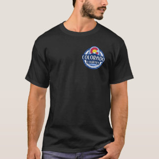 T-shirt Le double de noir de pays du Colorado a dégrossi