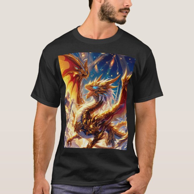 T-shirt Le dragon d'or (Devant)