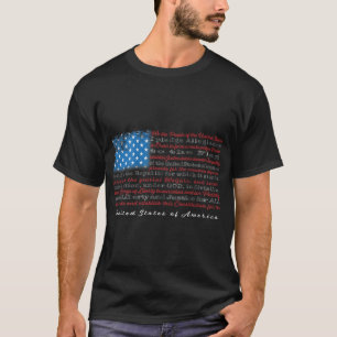 T-shirt Le drapeau américain avec le préambule de la Const