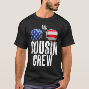 T-shirt Le Drapeau Américain Cousin Crew Patriot Usa 4ème 