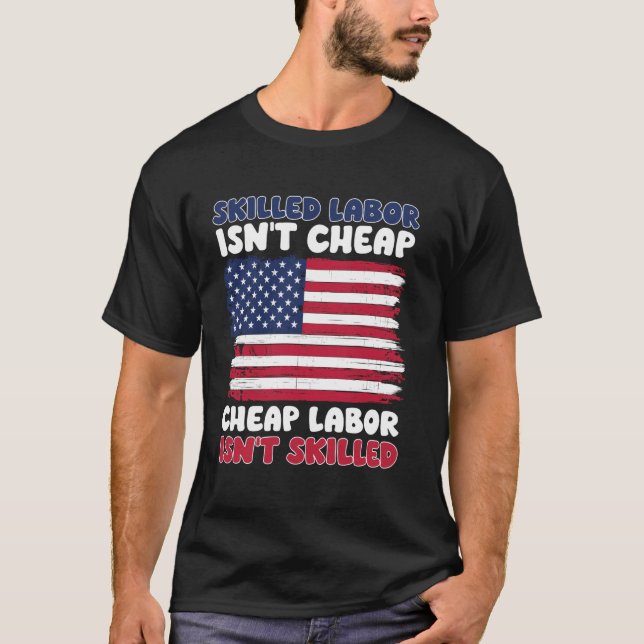 T-shirt Le drapeau américain de la Fête du Travail n'est p (Devant)