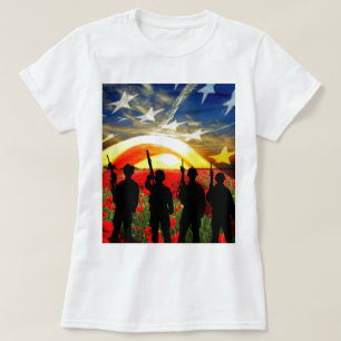 T-shirt Le drapeau américain du soldat américain