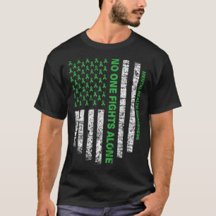 T-shirt Le drapeau américain seul Sensibilisation à la san