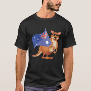 T-shirt Le drapeau australien Aussie Kangaroo avec des lun