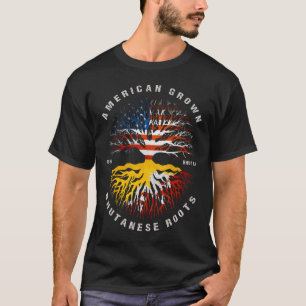 T-shirt Le drapeau bhoutanais pousse les Américains