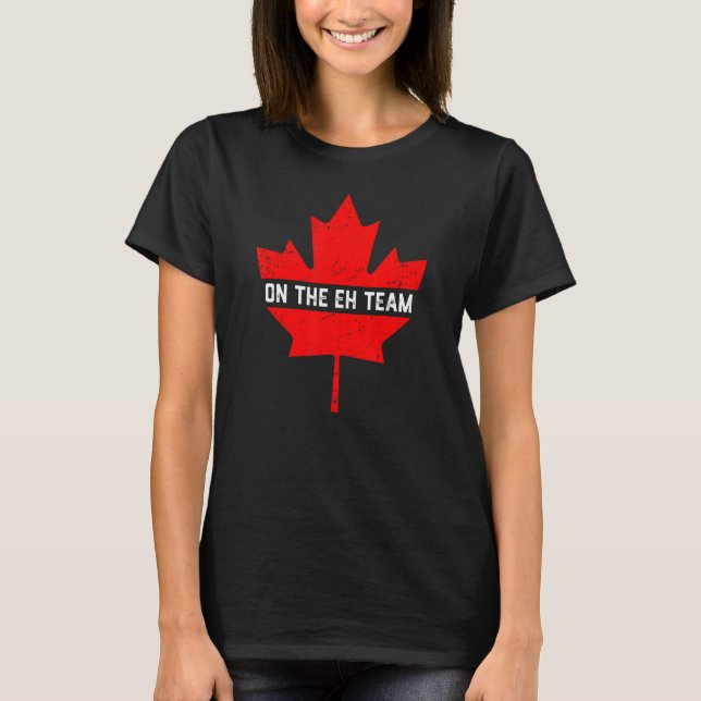 T-shirt Le drapeau canadien de la Feuille d'érable de l'Éq (Devant)