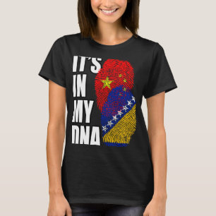 T-shirt Le Drapeau D'ADN De Bosnie Et De Chine Mélange Le