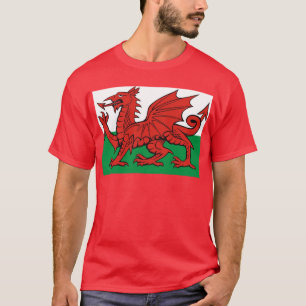 T-shirt Le drapeau de Gallois, le portent avec fierté