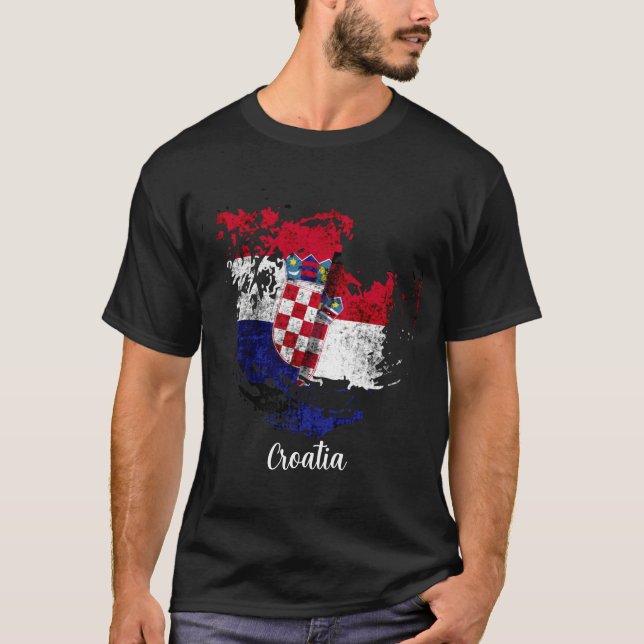 T-shirt le drapeau de la Croatie (Devant)