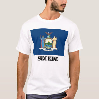 T-shirt Le drapeau de l'état de New-York, FONT CÉCESSION