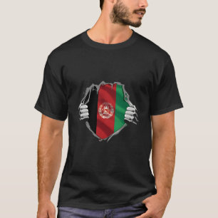 T-shirt Le drapeau des racines de l'Afghanistan, un vérita