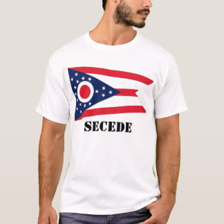 T-shirt Le drapeau d'état de l'Ohio, FONT CÉCESSION, FONT
