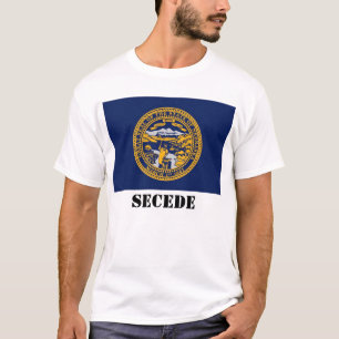 T-shirt le drapeau d'état du Nébraska, FONT CÉCESSION