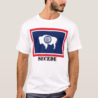T-shirt Le drapeau d'état du Wyoming, FONT CÉCESSION