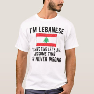 T-shirt Le drapeau libanais de l'héritage libanais