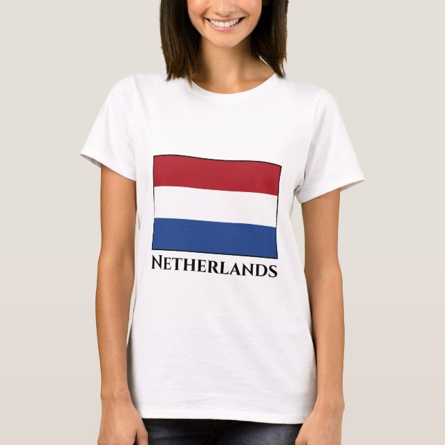 T-shirt Le drapeau Pays-Bas (néerlandais) (Devant)