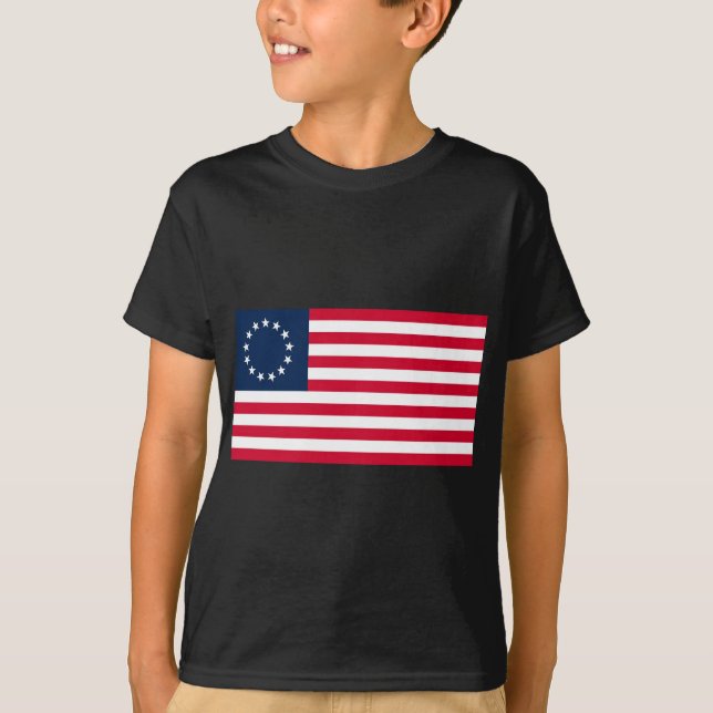 T-shirt Le drapeau révolutionnaire de Betsy Ross de guerre (Devant)