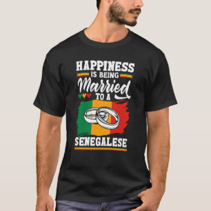 T-shirt Le Drapeau Sénégalais Du Sénégal Marié À Un Sénéga