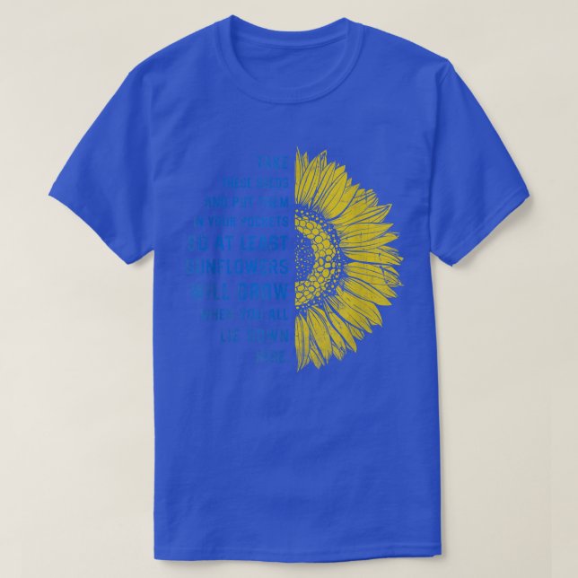 T-shirt Le Drapeau Tournesol Ukraine Prends Ces Graines, R (Design devant)